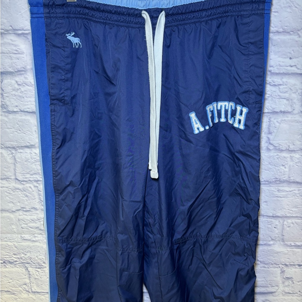 Vintage Abercrombie & Fitch Pants Mens Large Blue Track Jogger Embroidered Y2k